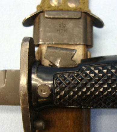  Danish HTK M62 Bayonet, Scabbard & Intergral Frog Bayonet