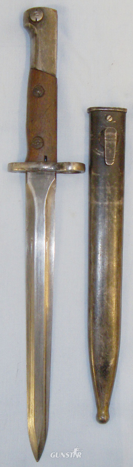 Matching Numbers* Belgian 1949 Bayonet and Scabbard. BAYO 522 Bayonet in 