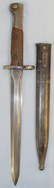 Matching Numbers* Belgian 1949 Bayonet and Scabbard. BAYO 522 Bayonet