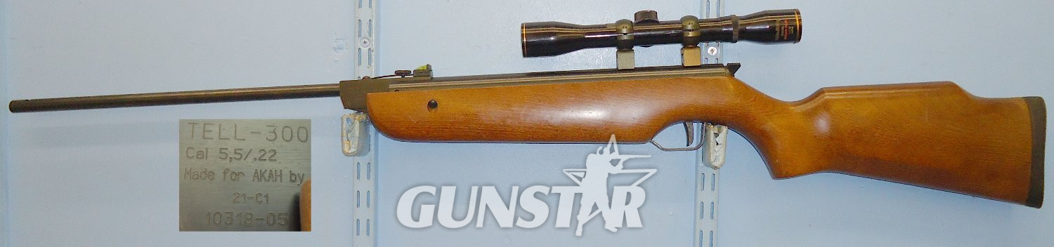 Tell Powerful 9 ft/lbs* Tell Model 300 .22 Air Rifle with Nikko Sterling 4x32 Nitrogen Filled Scope. 21491. .22 in 