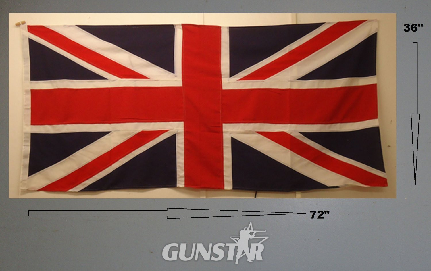 Large Union Flag, Military Quality, New, Hand stitched panels, Size 6 Feet By 3 Feet With a Strong Heading and Toggled Top and a Bottom Cleats for Securing The Flag to the Pole Halyard. MISC 898. - MISC 898 Large Union Flag, Military Quality, New, Hand stitched panels, Size 6 Feet By 3 Feet With a Strong Heading and Toggled Top and a Bottom Cleats for Securing The Flag to the Pole Halyard. MISC 898. - MISC 898 Other Accessory in 