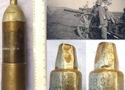 INERT DEACTIVATED. Rare, Unfired 1944 Dated German WW2 10.5cm FH18 (100x78R) Gr39 Hollow Charge Fixed Round. O 2330 INERT DEACTIVATED. Rare, Unfired 1944 Dated German WW2 10.5cm FH18 (100x78R) Gr39 Hollow Charge Fixed Round. O 2330 Various Other Ammunition