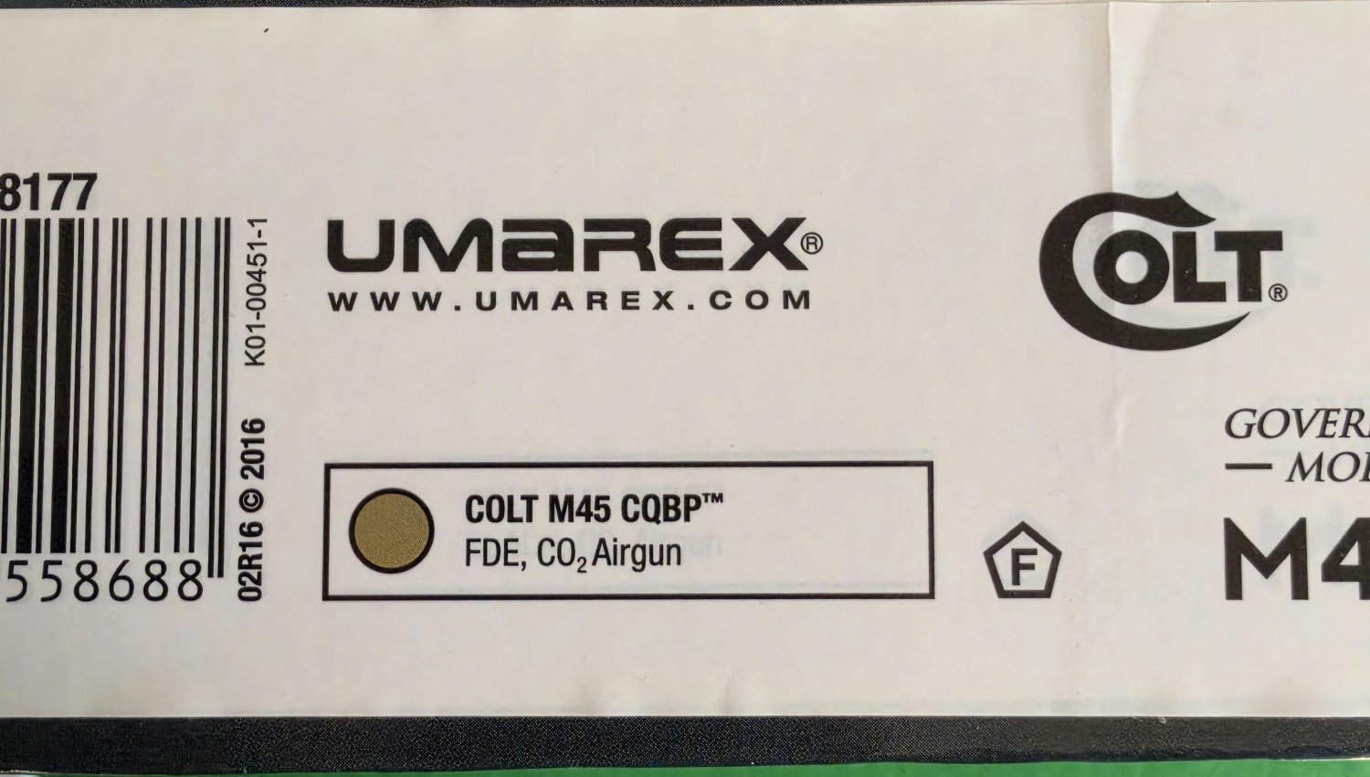  Umarex Colt M45 CQPB .177