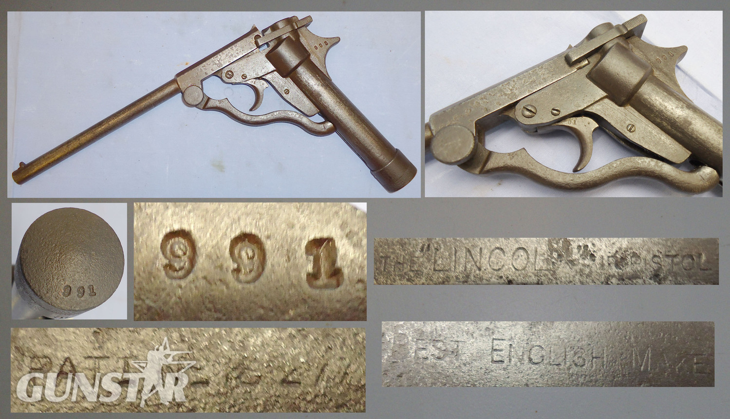 Lincoln Jeffries Lincoln Jeffries Standard Model ‘The Lincoln Air Pistol’ .177 calibre. 21295. .177