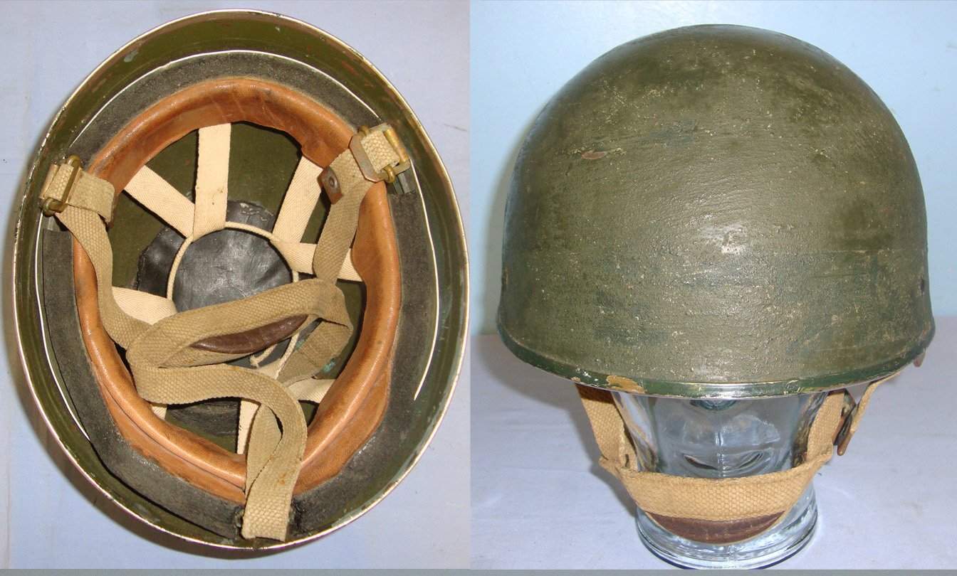 Suez Crisis Era 1955 Dated British WW2 3rd Pattern Paratroopers Airborne Jump Helmet By CCL With Liner & Chin Strap (Size 7 ¼). Sn 21424  Clothing