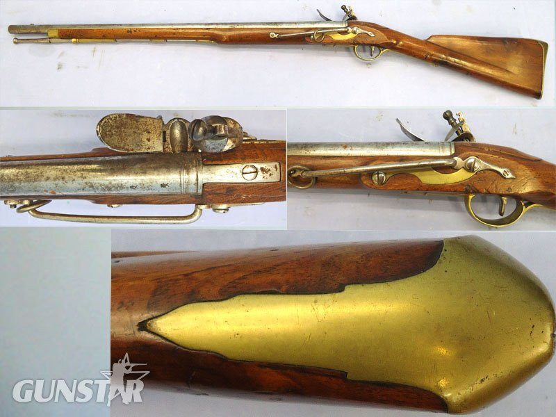 Mather (Newcastle) British Officers .65” Calibre, Model 1773 Eliott Service Flintlock Carbine by Mather of Newcastle. Sn - 21851:6 Muzzleloader .65 Cal Muzzleloader Rifle