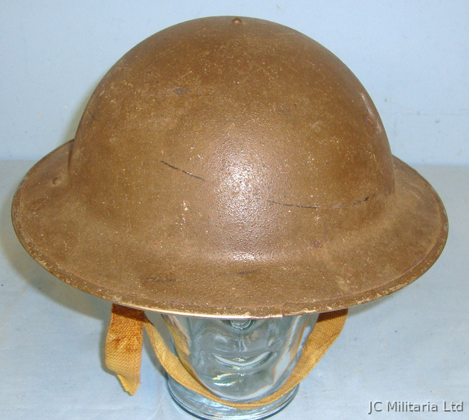 British WW2 Era Rough Textured Finish Tommy Combat Helmet With Liner & Chin Strap Clothing in 