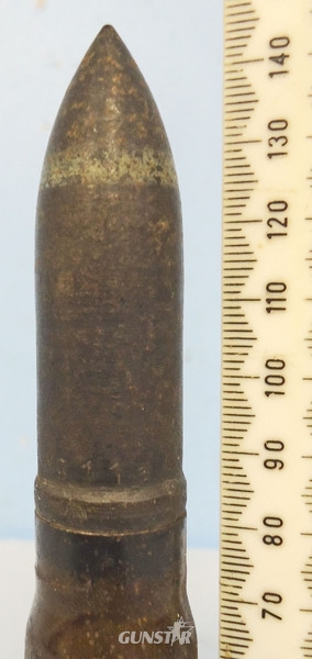  INERT DEACTIVATED. WW2, 1943 dated German 20 mm MK151/20 (20x82) Armour Piercing Incendiary (API) Cannon Round. - O 1827 INERT DEACTIVATED. WW2, 1943 dated German 20 mm MK151/20 (20x82) Armour Piercing Incendiary (API) Cannon Round. - O 1827  Other Ammunition