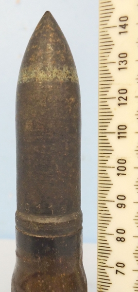  INERT DEACTIVATED. WW2, 1943 dated German 20 mm MK151/20 (20x82) Armour Piercing Incendiary (API) Cannon Round. - O 1827 INERT DEACTIVATED. WW2, 1943 dated German 20 mm MK151/20 (20x82) Armour Piercing Incendiary (API) Cannon Round. - O 1827  Other Ammunition