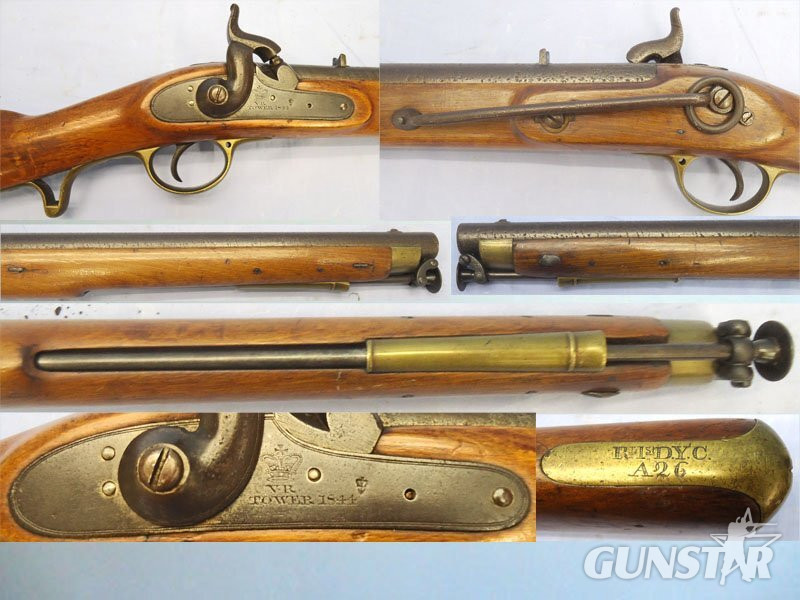  Tower, 1844 Dated, Model of 1844, Yeomanry .65” Bore Percussion Carbine, 1844 Dated, to the Royal 1st Devon Yeomanry. Sn - 23174:4 Tower, 1844 Dated, Model of 1844, Yeomanry .65” Bore Percussion Carbine, 1844 Dated, to the Royal 1st Devon Yeomanry. Sn - 23174:4 Single Shot Various Rifle