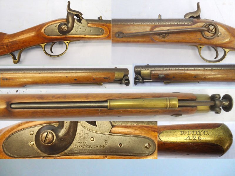  Tower, 1844 Dated, Model of 1844, Yeomanry .65” Bore Percussion Carbine, 1844 Dated, to the Royal 1st Devon Yeomanry. Sn - 23174:4 Tower, 1844 Dated, Model of 1844, Yeomanry .65” Bore Percussion Carbine, 1844 Dated, to the Royal 1st Devon Yeomanry. Sn - 23174:4 Single Shot Various Rifle