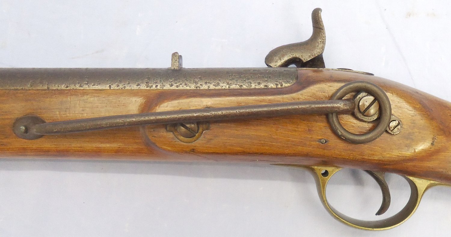{CATEGORY} - Tower, 1844 Dated, Model of 1844, Yeomanry .65” Bore Percussion Carbine, 1844 Dated, to the Royal 1st Devon Yeomanry. Sn - 23174:4 Tower, 1844 Dated, Model of 1844, Yeomanry .65” Bore Percussion Carbine, 1844 Dated, to the Royal 1st Devon Yeomanry. Sn - 23174:4 Single Shot Various Rifle