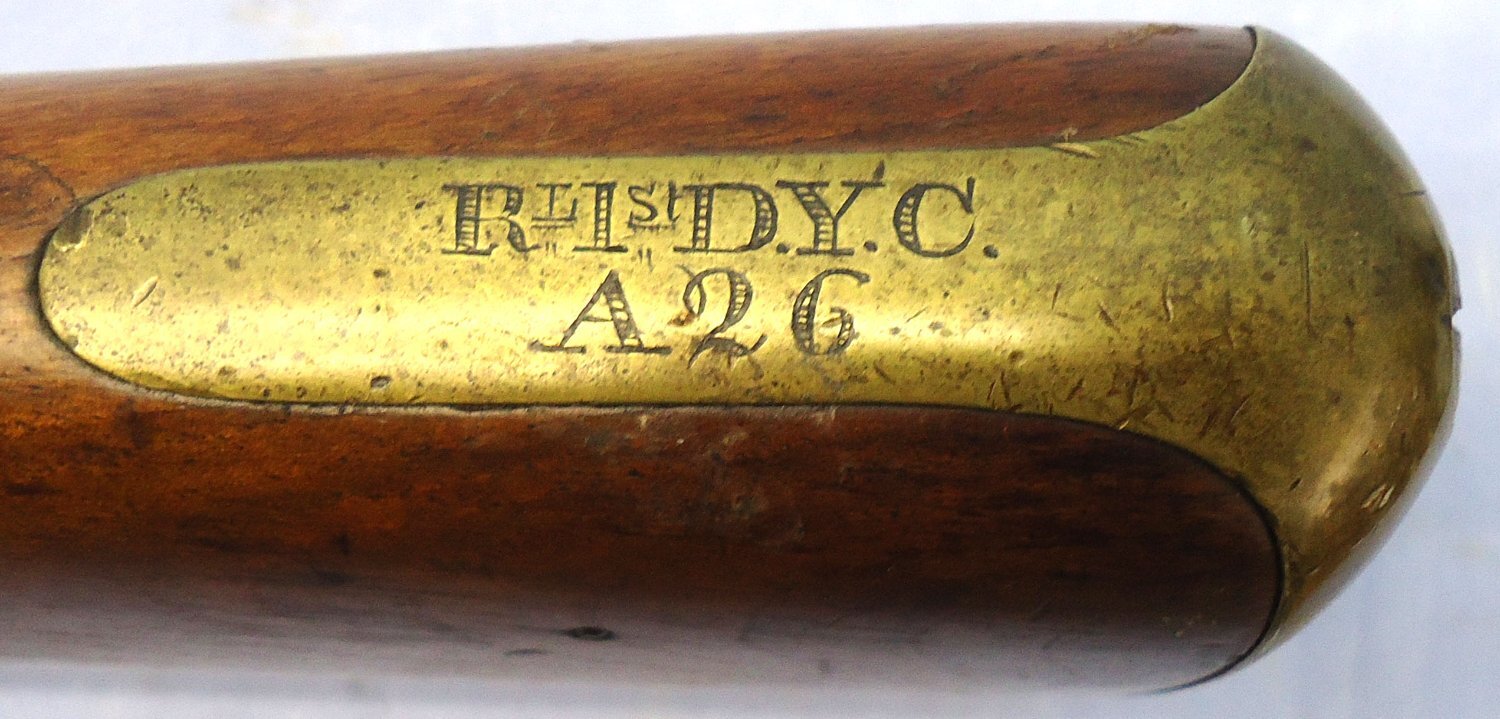 Tower, 1844 Dated, Model of 1844, Yeomanry .65” Bore Percussion Carbine, 1844 Dated, to the Royal 1st Devon Yeomanry. Sn - 23174:4 Tower, 1844 Dated, Model of 1844, Yeomanry .65” Bore Percussion Carbine, 1844 Dated, to the Royal 1st Devon Yeomanry. Sn - 23174:4 Single Shot Various Rifle - {CATEGORY} in 