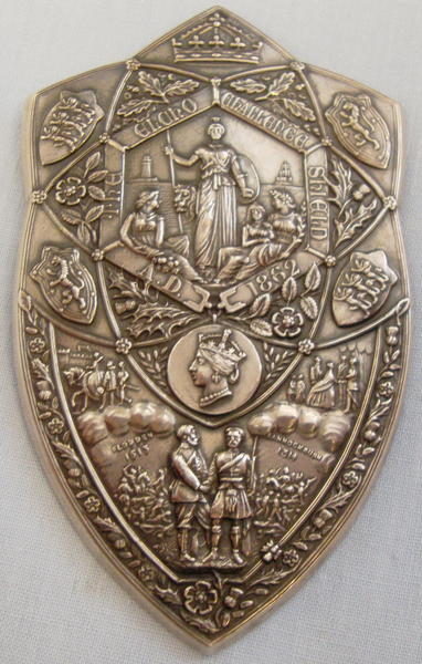 Victorian Miniature Silver Copy of the Elcho Challenge Shield. 20433. Victorian Miniature Silver Copy of the Elcho Challenge Shield. 20433. Other Accessory