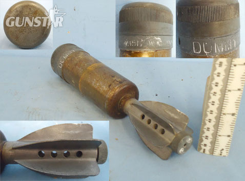 DEACTIVATED INERT Unfired Original WW2, 1940 Dated British 2 Inch Practice (High DEACTIVATED INERT Unfired Original WW2, 1940 Dated British 2 Inch Practice (High Antique & Militaria