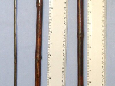 WW1 Era British Officer’s Cane Swagger Sword Stick With Ebonised Wood Clenched Fist Handle Top. Sn 22891 Sword