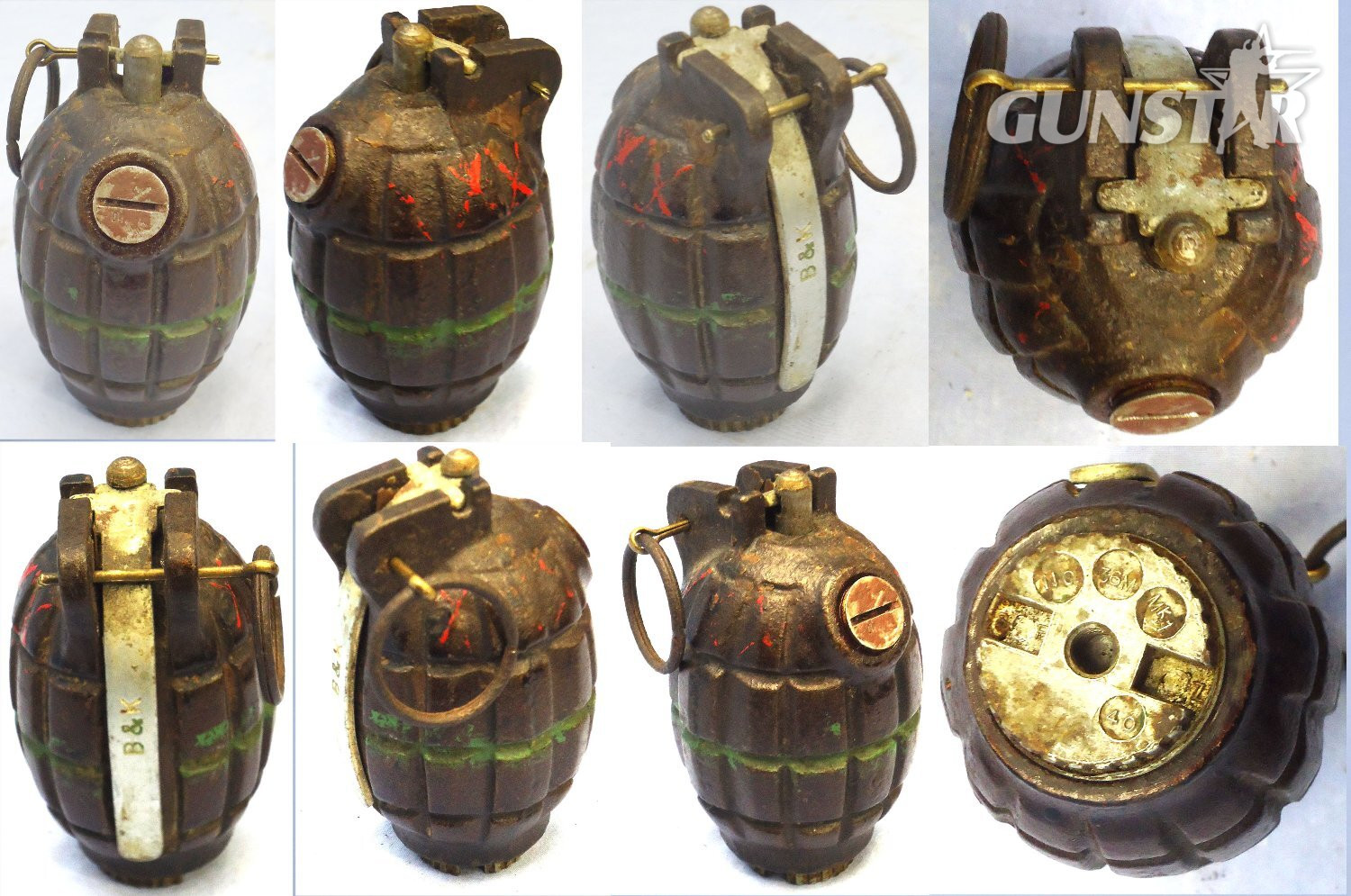 INERT DEACTIVATED. WW2, 1940 Dated, Mills No 36M MK1, Hand Grenade. Sn - 23230:5 INERT DEACTIVATED. WW2, 1940 Dated, Mills No 36M MK1, Hand Grenade. Sn - 23230:5 Various Other Ammunition in 