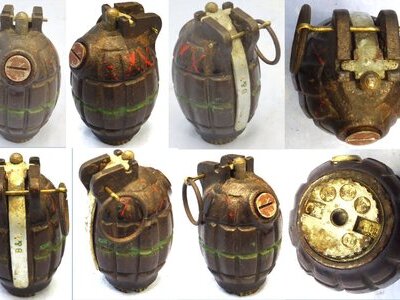 INERT DEACTIVATED. WW2, 1940 Dated, Mills No 36M MK1, Hand Grenade. Sn - 23230:5 INERT DEACTIVATED. WW2, 1940 Dated, Mills No 36M MK1, Hand Grenade. Sn - 23230:5 Various Other Ammunition