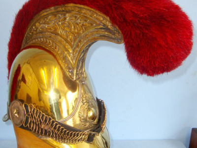 French Cuirassier / Dragoon Cavalry Regiment Officer’s Helmet With Red Horse Hai French Cuirassier / Dragoon Cavalry Regiment Officer’s Helmet With Red Horse Hai Clothing