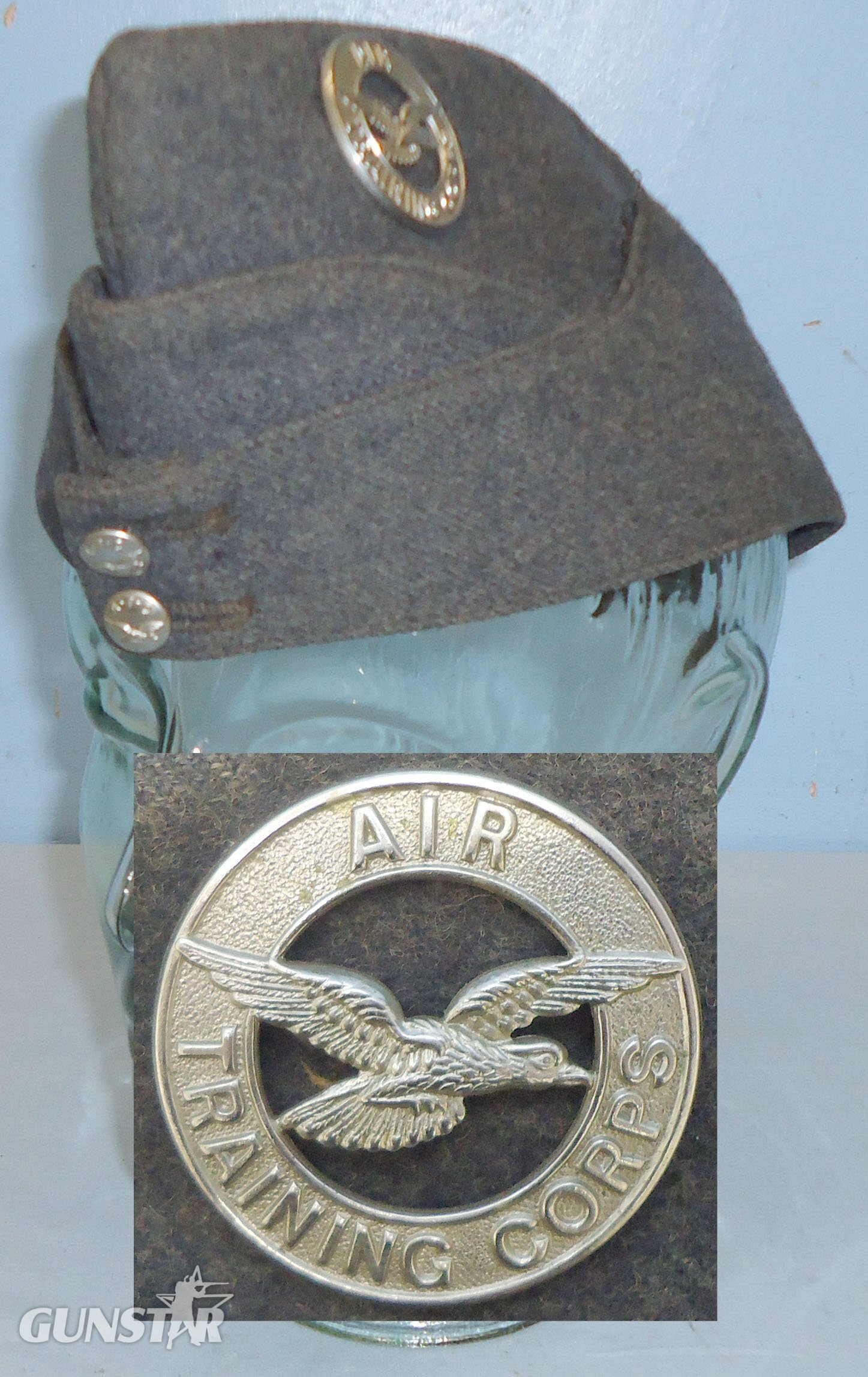 Original* WWII Air Training Corps (A.T.C.) Field Service Side Cap. 22441.8. Original* WWII Air Training Corps (A.T.C.) Field Service Side Cap. 22441.8.  Clothing in 