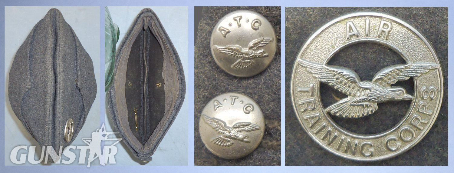  Original* WWII Air Training Corps (A.T.C.) Field Service Side Cap. 22441.8. Original* WWII Air Training Corps (A.T.C.) Field Service Side Cap. 22441.8.  Clothing