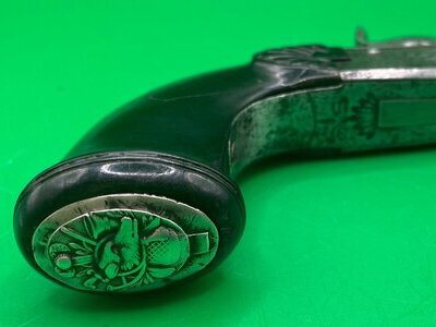 Belgian Ebony Handled Belgian Percussion Pocket Pistol Obsolete Muzzleloader