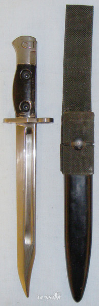British ‘L1A3’ Bayonet Scabbard and Frog. 20112. Bayonet in 