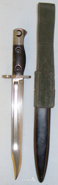  British ‘L1A3’ Bayonet Scabbard and Frog. 20112. Bayonet