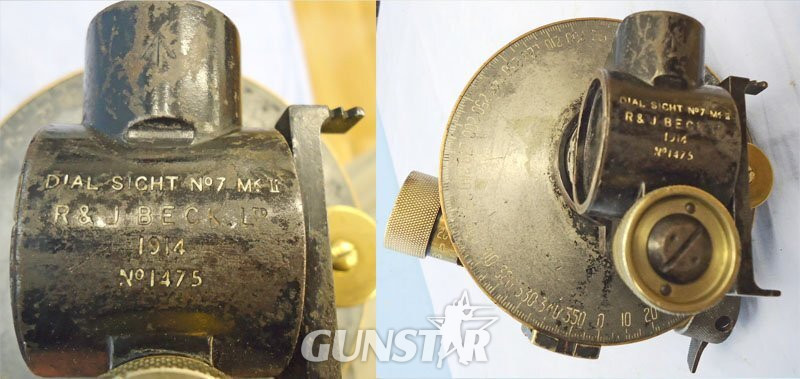  WWI, 1914 Dated, British, 13 & 18 Pounder Artillery Dial Sight No7 MKII. - MISC 1013 WWI, 1914 Dated, British, 13 & 18 Pounder Artillery Dial Sight No7 MKII. - MISC 1013 Antique & Militaria