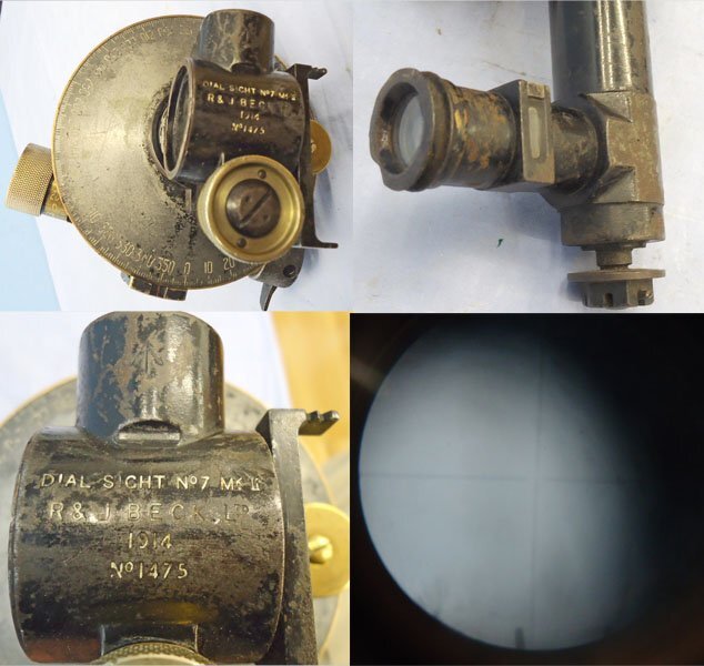 WWI, 1914 Dated, British, 13 & 18 Pounder Artillery Dial Sight No7 MKII. - MISC 1013 WWI, 1914 Dated, British, 13 & 18 Pounder Artillery Dial Sight No7 MKII. - MISC 1013 Antique & Militaria