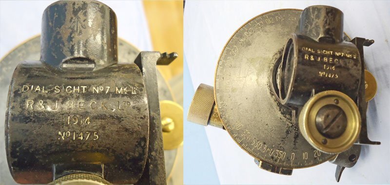  WWI, 1914 Dated, British, 13 & 18 Pounder Artillery Dial Sight No7 MKII. - MISC 1013 WWI, 1914 Dated, British, 13 & 18 Pounder Artillery Dial Sight No7 MKII. - MISC 1013 Antique & Militaria