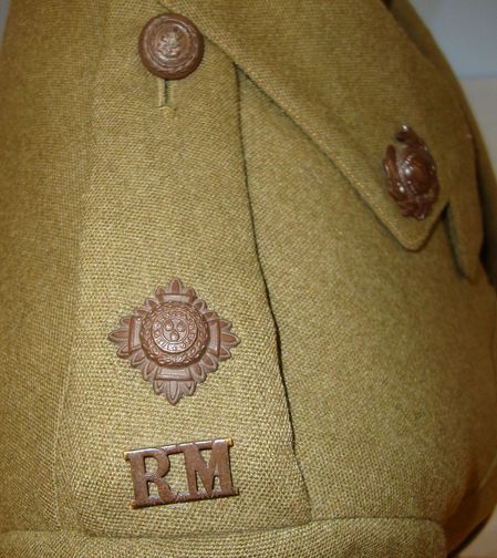 WW2 British Royal Marines Officer's Uniform Service Tunic Jacket With Royal Mari WW2 British Royal Marines Officer's Uniform Service Tunic Jacket With Royal Mari Clothing