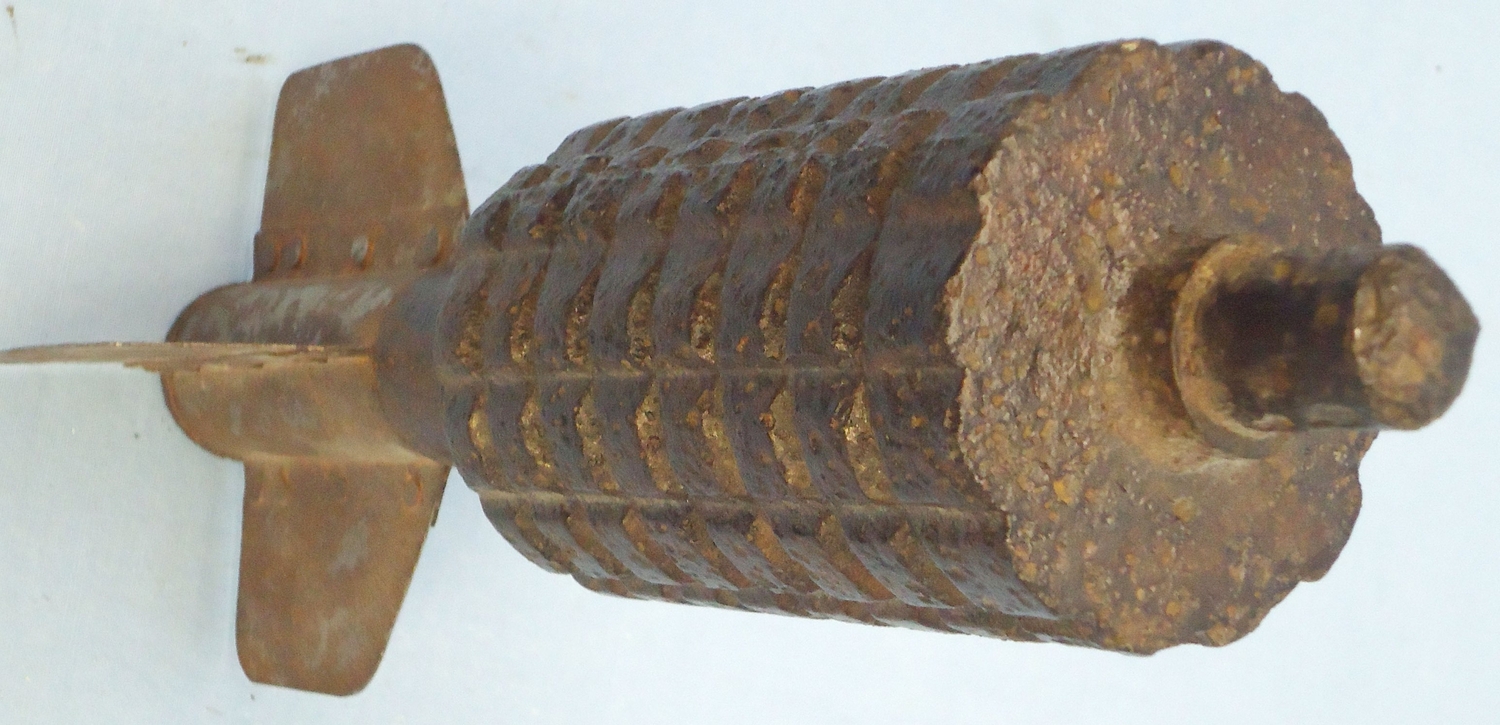 INERT DEACTIVATED. German, WW1, Granatenwerfer 16 High Explosive Fragmentation Trench Mortar. Sn - 21611 Granatenwerfer 16 High Explosive Fragmentation Trench Mortar. Sn - 21611  Other Ammunition - {CATEGORY} in 