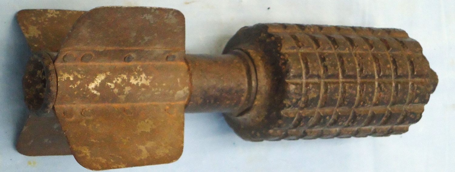 INERT DEACTIVATED. German, WW1, Granatenwerfer 16 High Explosive Fragmentation Trench Mortar. Sn - 21611 Granatenwerfer 16 High Explosive Fragmentation Trench Mortar. Sn - 21611  Other Ammunition - {CATEGORY}