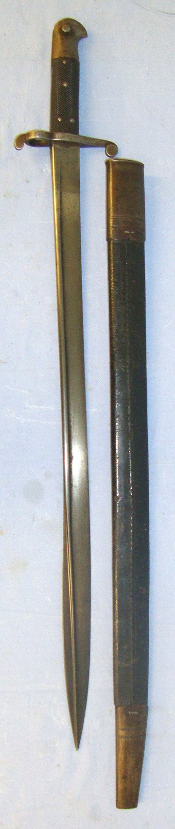  EXCELLENT**Victorian British Army Volunteer’s Sappers & Miners 1855 Pattern Lancaster Rifle Pipe Back Sword Bayonet & Scabbard. Sn 21913 Bayonet