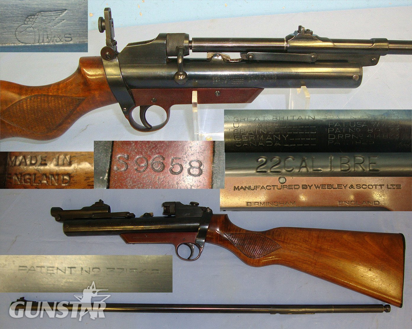 MINT**MATCHING NUMBERS**Early 1930’s Webley Service Mark II 3rd Series .22 Calibre Air Rifle. Sn 23508 air rifle .22