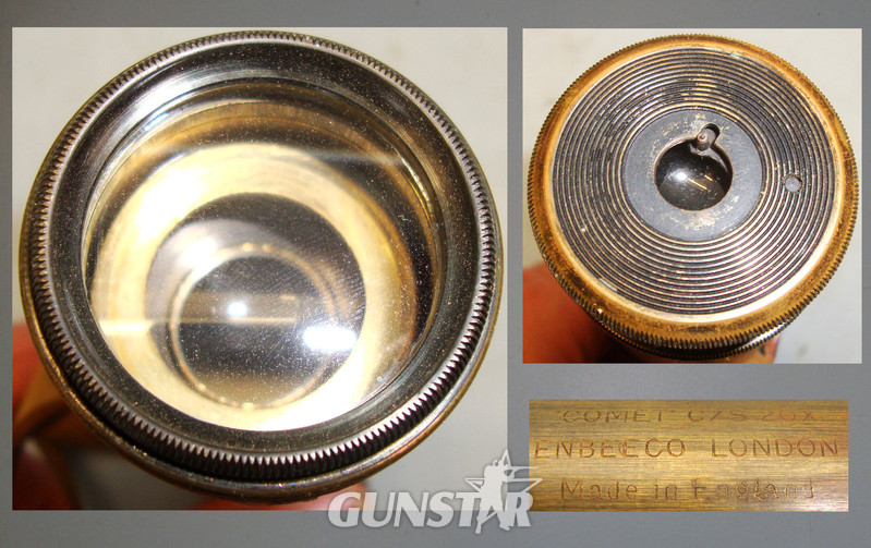 2 draw brass Enbeeco \"Comet\" C/S 20X refracting telescope with lens cap & leather case. OPT 826. 2 draw brass Enbeeco \"Comet\" C/S 20X refracting telescope with lens cap & leather case. OPT 826. Other Accessory