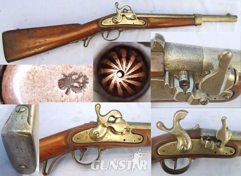 Steyr Austrian 18mm Kavalleriekarabiner M 1842 Tube Lock Rifled Cavalry Carbine. Sn - 22766 Muzzleloader None Rifle in 