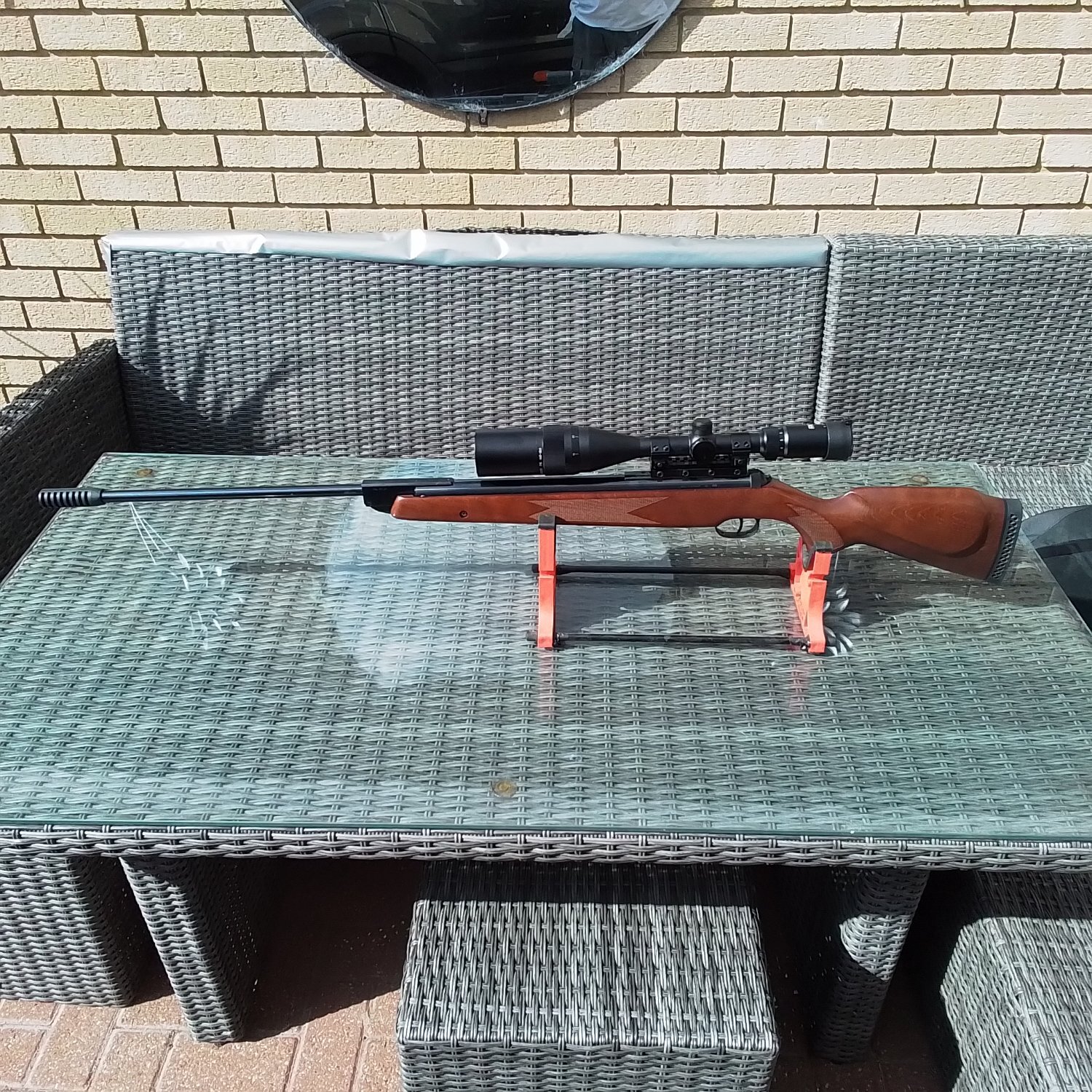 Diana Diana 350 Magnum .22 with POA 4-16 scope in excellent condition. Part of a retirement sale of 30 rifles. .22 in 