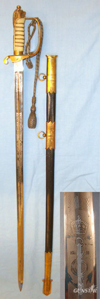 retailer ‘By JR Gaunt & Son Ltd Late Edward Thurkle London & Birmingham’British  Sword