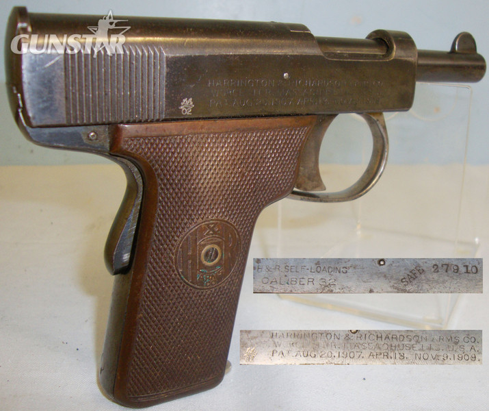 Harrington & Richardson 1907-1909 patent .32 cal semi auto pistol .32 Semi Auto in 