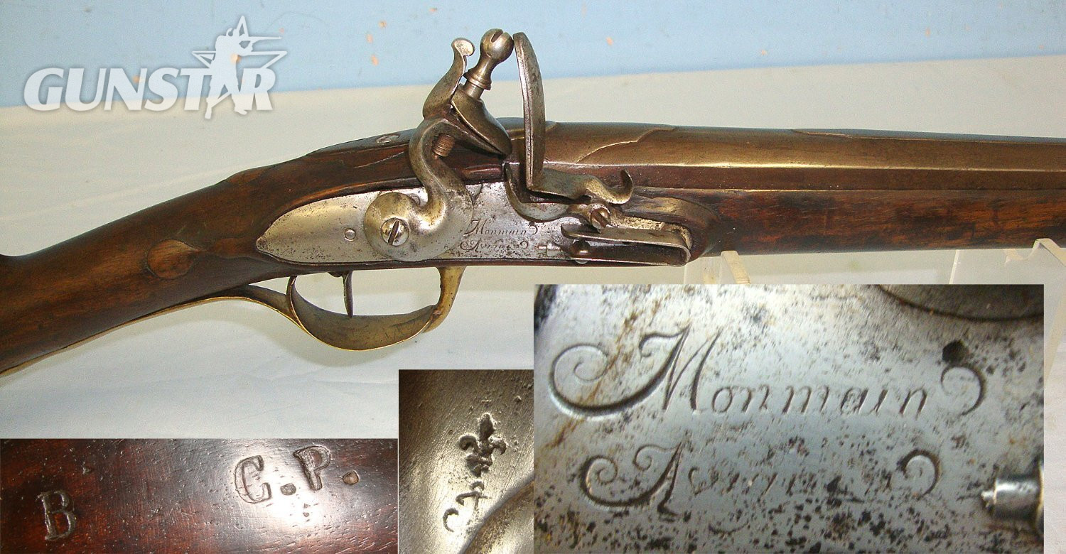 C1750 French Monmain A Avignon 15 Bore Flintlock Sporting Shotgun With Brass Fittings & Iron Ram Rod. Sn 23638 shotgun Muzzleloader 16 Bore/gauge