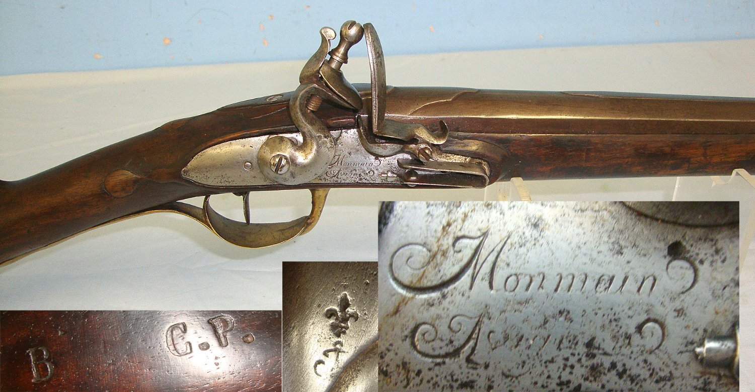C1750 French Monmain A Avignon 15 Bore Flintlock Sporting Shotgun With Brass Fittings & Iron Ram Rod. Sn 23638 shotgun Muzzleloader 16 Bore/gauge