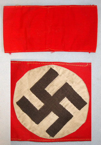  NSDAP (National Socialist German Workers Party) 3 Piece Construction Arm Band .  NSDAP (National Socialist German Workers Party) 3 Piece Construction Arm Band .  Clothing