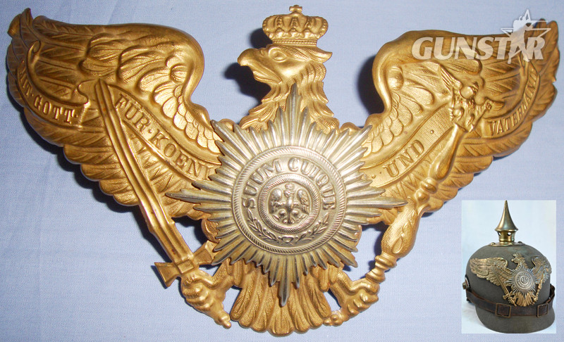 Original WWI Prussian ‘Garde Helmewappen’ (Helmet Front Plate). 19966:13. Original WWI Prussian ‘Garde Helmewappen’ (Helmet Front Plate). 19966:13. Other Accessory in 