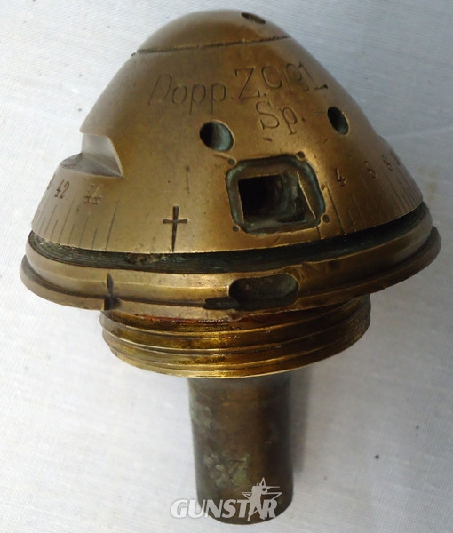 {CATEGORY} - INERT DEACTIVATED. WW1 Rare, German, 1916 dated Trench Art 8cm Skoda Shrapnel Projectile. - O 1828 INERT DEACTIVATED. WW1 Rare, German, 1916 dated Trench Art 8cm Skoda Shrapnel Projectile. - O 1828  Other Ammunition