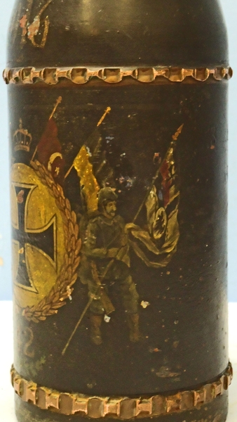 INERT DEACTIVATED. WW1 Rare, German, 1916 dated Trench Art 8cm Skoda Shrapnel Projectile. - O 1828 INERT DEACTIVATED. WW1 Rare, German, 1916 dated Trench Art 8cm Skoda Shrapnel Projectile. - O 1828  Other Ammunition 