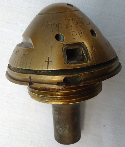 {CATEGORY} - INERT DEACTIVATED. WW1 Rare, German, 1916 dated Trench Art 8cm Skoda Shrapnel Projectile. - O 1828 INERT DEACTIVATED. WW1 Rare, German, 1916 dated Trench Art 8cm Skoda Shrapnel Projectile. - O 1828  Other Ammunition