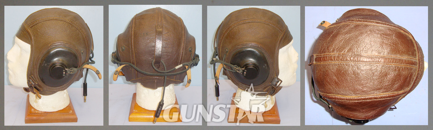 WWII US Navy/Marine Corps AN6540 Leather Flying Helmet with Full Wiring Looms. 20975. WWII US Navy/Marine Corps AN6540 Leather Flying Helmet with Full Wiring Looms. 20975. Clothing