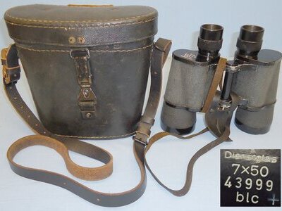 WW2 Nazi German, Winter/ Russian Front (Blue Cross) Dienstglas (Service Glass), 7 X 50 Magnification, German Infantry Officer\'s Binoculars By Carl Zeiss, Jena (blc) With WW2 1944 Case. Sn 10400:9 WW2 Nazi German, Winter/ Russian Front (Blue Cross) Dienstglas (Service Glass), 7 X 50 Magnification, German Infantry Officer\'s Binoculars By Carl Zeiss, Jena (blc) With WW2 1944 Case. Sn 10400:9 Sight & Optic